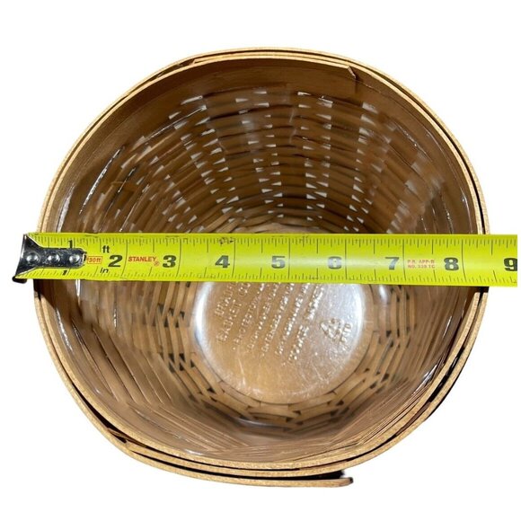 Vintage 1998 Bradford Basket Company Bread Cookie Basket Wood W/ Lid - Picture 8 of 10